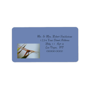 Dragonfly Blue Personalized Address Large Labels