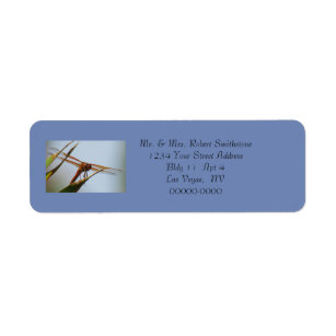 Dragonfly Blue Personalized Return Address Labels