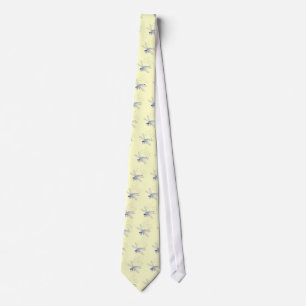 Dragonfly Blue Whimsical Cartoon Art Tie