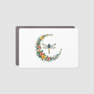 Dragonfly Boho Crescent Moon Peace Sign Hippie Dra