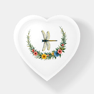 Dragonfly Boho Crescent Moon Peace Sign Hippie Dra Paperweight