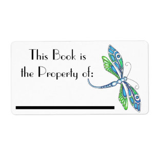 Dragonfly Book Label