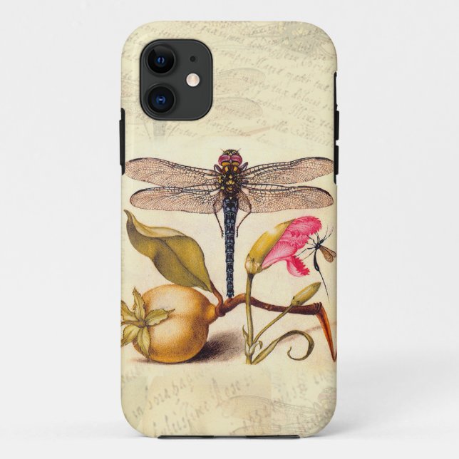 Dragonfly Botanical Nature Wildlife Hoefnagel Art Case-Mate iPhone Case (Back)