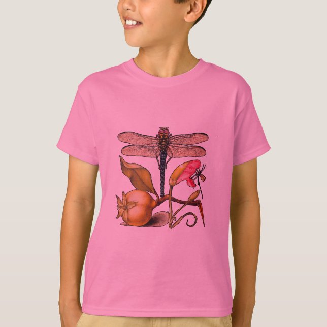 Dragonfly Botanical Nature Wildlife T-Shirt (Front)
