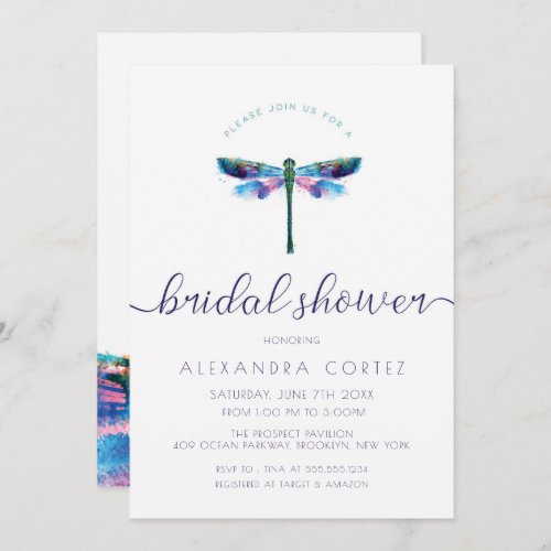 Dragonfly Bridal Shower Invitation