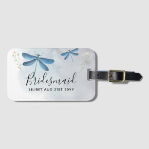 DragonFly BRIDESMAID Bridal Party Personalized Luggage Tag