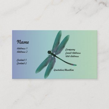 Dragonfly Business Card by stellerangel at Zazzle