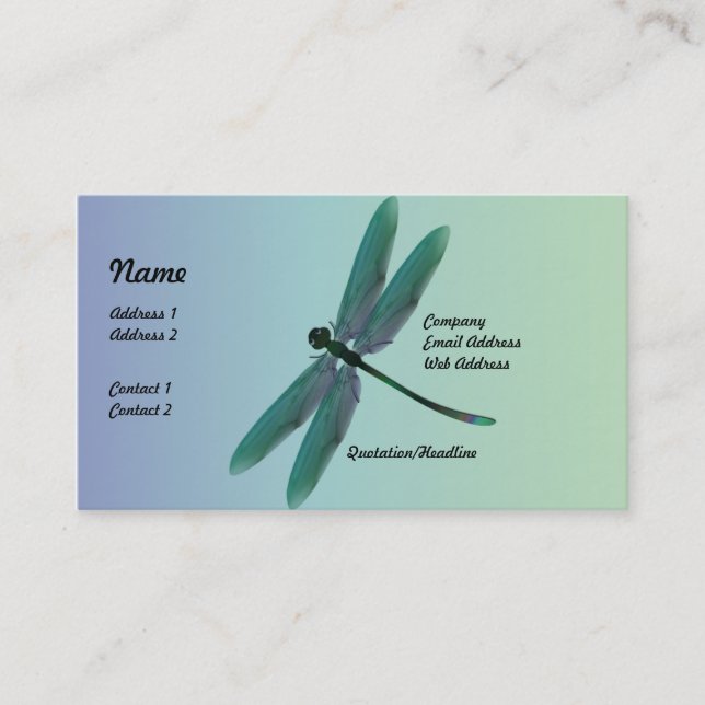Dragonfly Business Card (Front)
