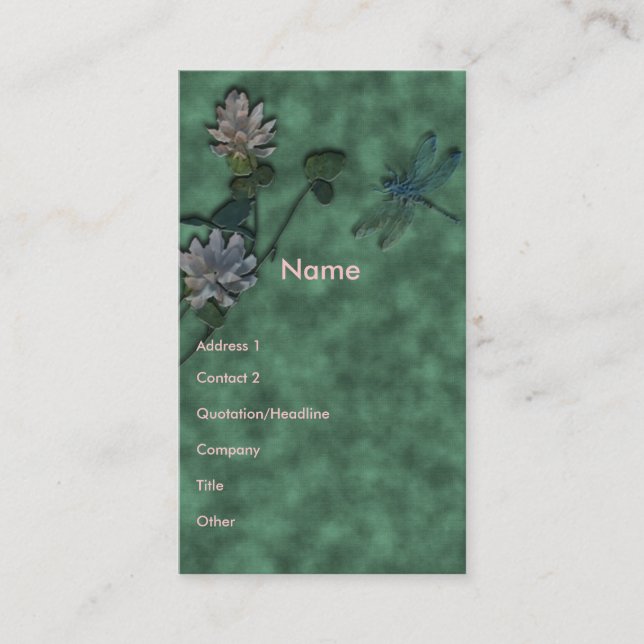 Dragonfly Business Card (Front)