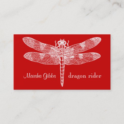 Customizable Dragonfly Business Card