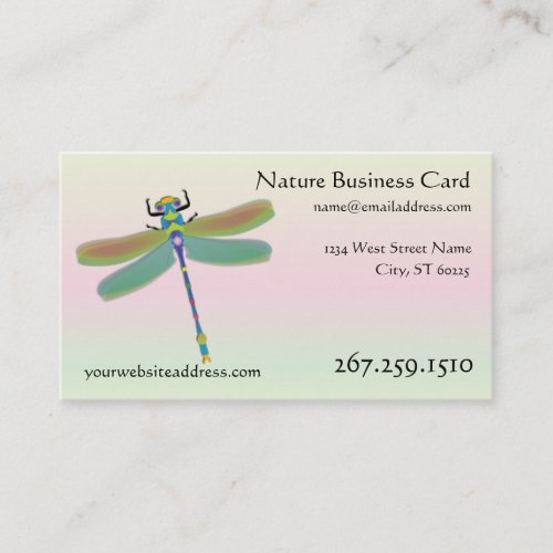 Dragonfly Business Card - Interactive Template