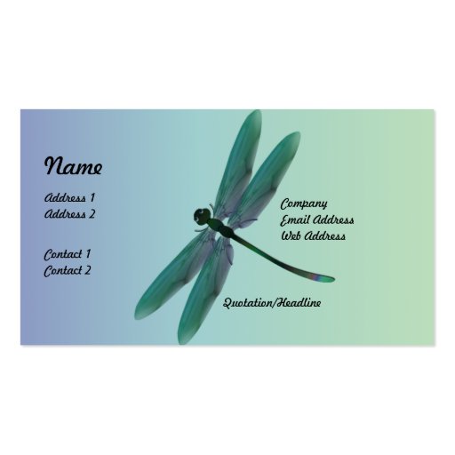 Dragonfly Business Cards | Zazzle