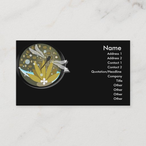 Customizable Dragonfly Business Cards