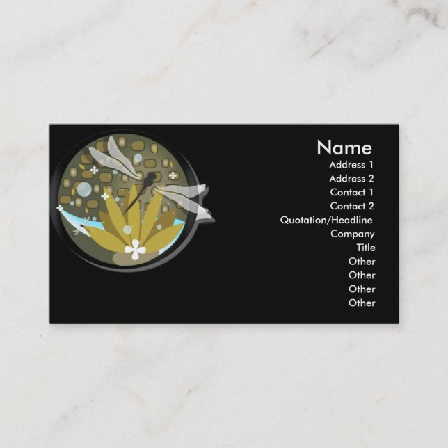 Dragonfly Business Cards (Front)