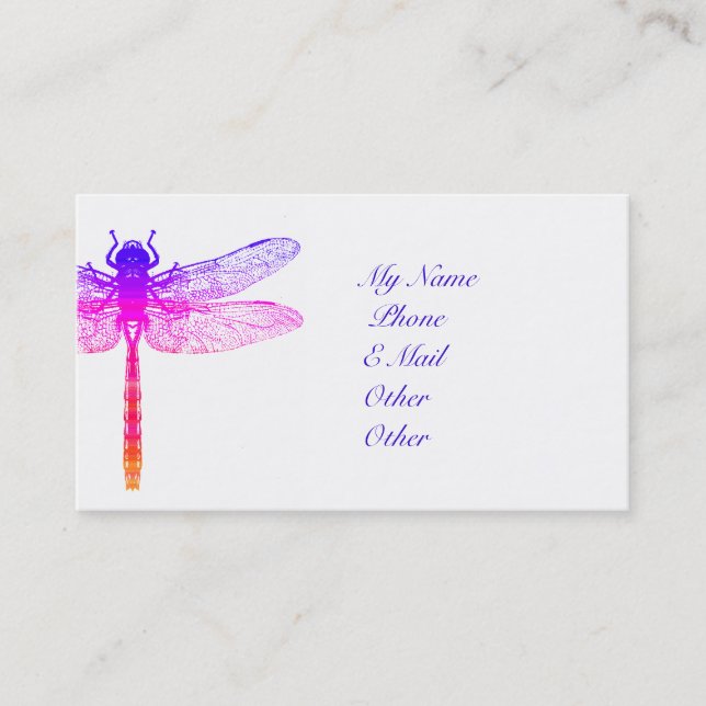 Dragonfly Calling Card or Business Card (Front)
