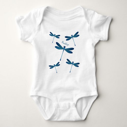 Dragonfly cartoon illustration  baby bodysuit