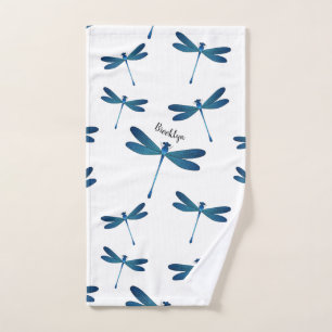 Dragonfly cartoon illustration  bath towel set