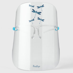 Dragonfly cartoon illustration face shield