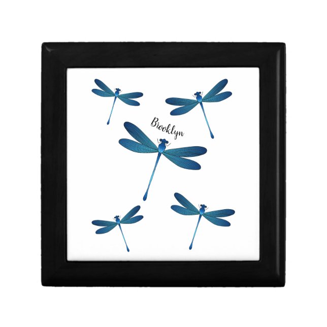 Dragonfly cartoon illustration gift box (Front)