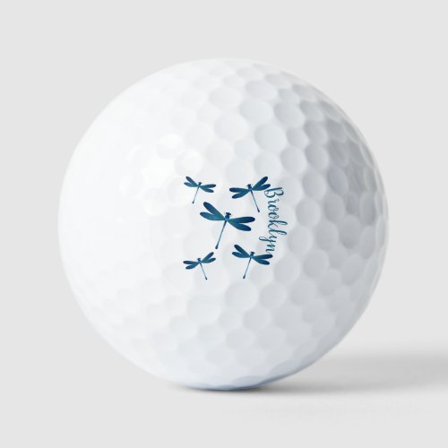 Dragonfly cartoon illustration  golf balls