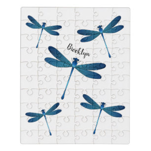 Dragonfly cartoon illustration jigsaw puzzle