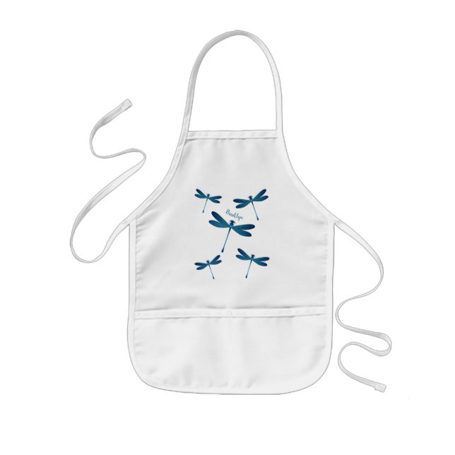 Dragonfly cartoon illustration  kids' apron (Front)