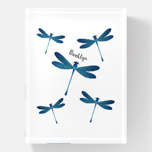 Dragonfly cartoon illustration paperweight