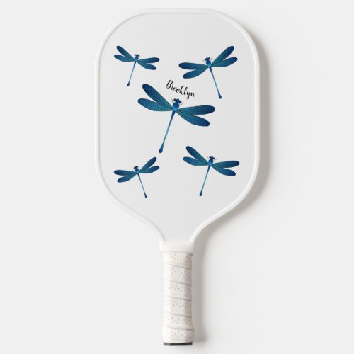 Dragonfly cartoon illustration pickleball paddle