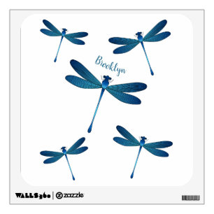 Dragonfly cartoon illustration  wall decal