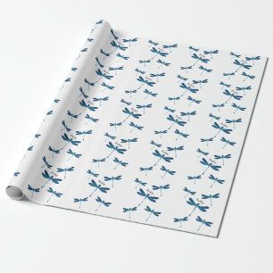 Dragonfly cartoon illustration  wrapping paper