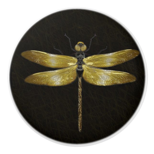 Dragonfly Ceramic Knob (Front)
