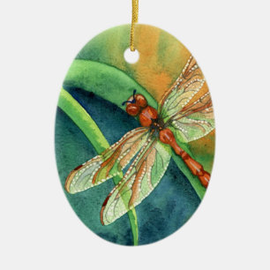 Dragonfly Ceramic Ornament