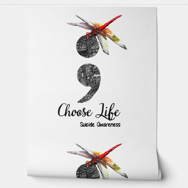 Dragonfly Choose Life Suicide Awareness T shirt Wallpaper (Unrolling)