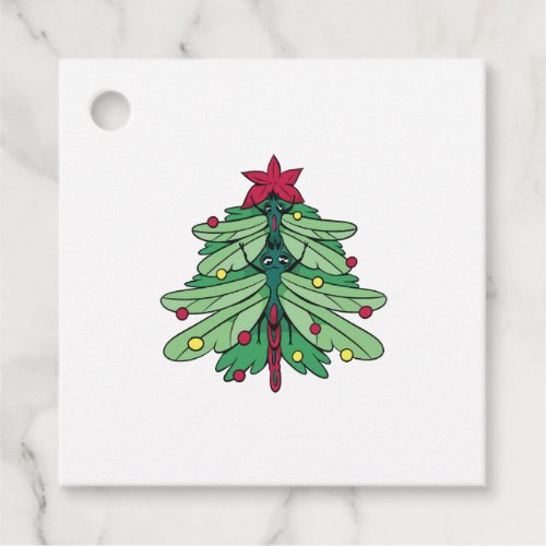 Dragonfly Christmas Favor Tags