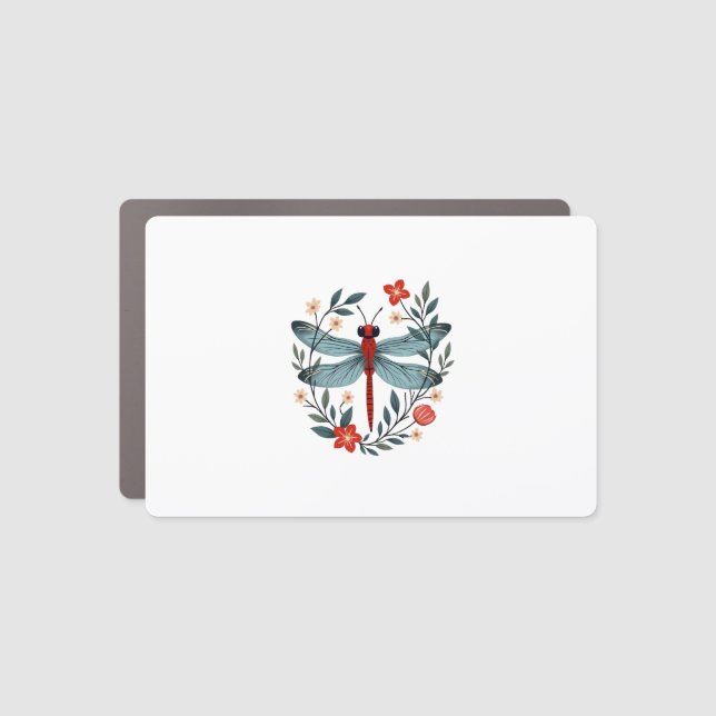 Dragonfly Christmas T-Shirt_1 (1) Car Magnet (Front)