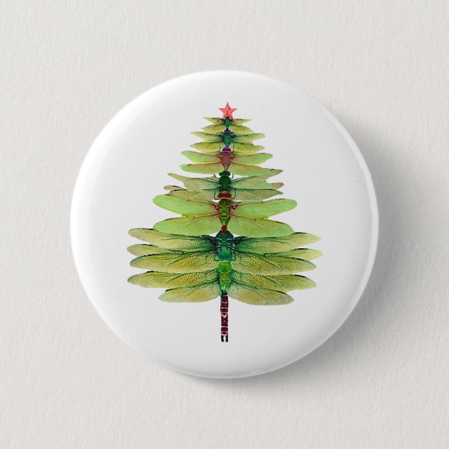 dragonfly christmas tree       button (Front)