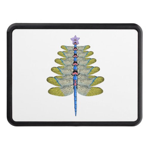 Dragonfly Christmas Tree Christmas insect Lover Hitch Cover