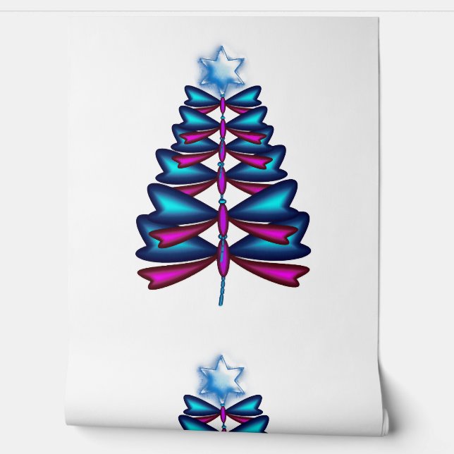 Dragonfly Christmas tree Dragonfly Christmas tree  Wallpaper (Unrolling)