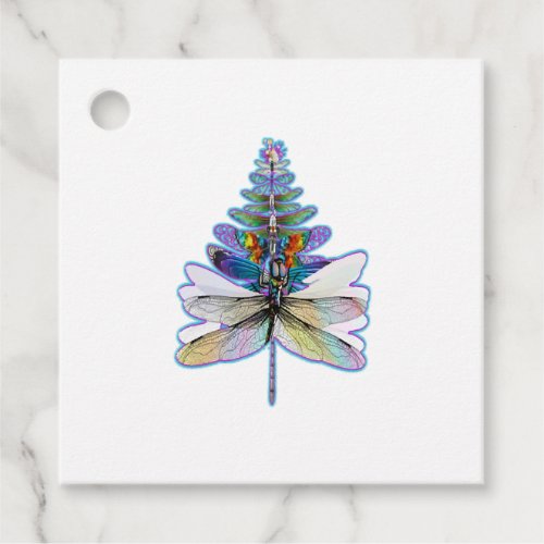 Dragonfly Christmas tree           Favor Tags
