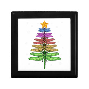 Dragonfly Christmas Tree Shirt Insect Lover Xmas C Gift Box