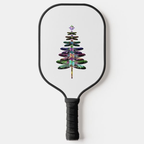 Dragonfly Christmas Tree Shirt Insect Lover Xmas C Pickleball Paddle