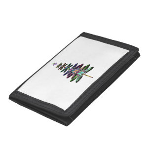 Dragonfly Christmas Tree Shirt Insect Lover Xmas C Tri-fold Wallet