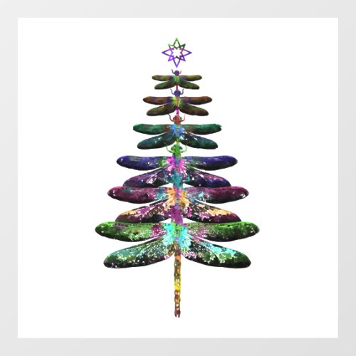 Dragonfly Christmas Tree Shirt Insect Lover Xmas C Wall Decal
