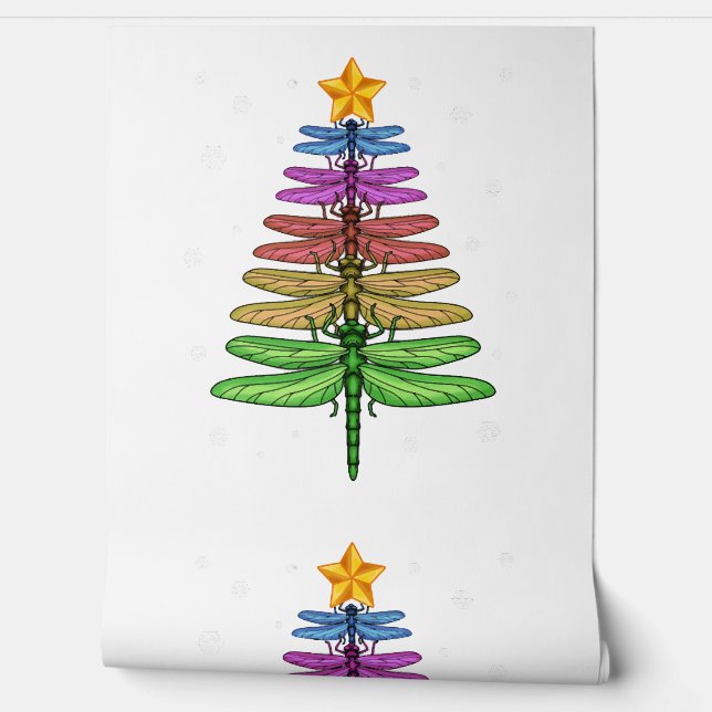 Dragonfly Christmas Tree Shirt Insect Lover Xmas C Wallpaper (Unrolling)