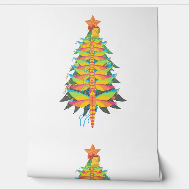 dragonfly christmas tree              wallpaper  (Unrolling)