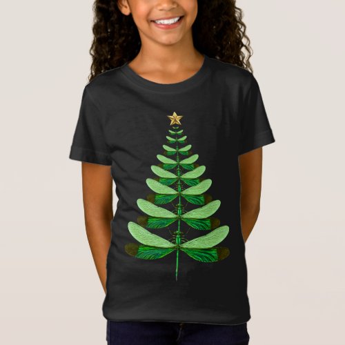 Dragonfly Christmas Tree Xmas Dragonflies Bugs Ins T_Shirt