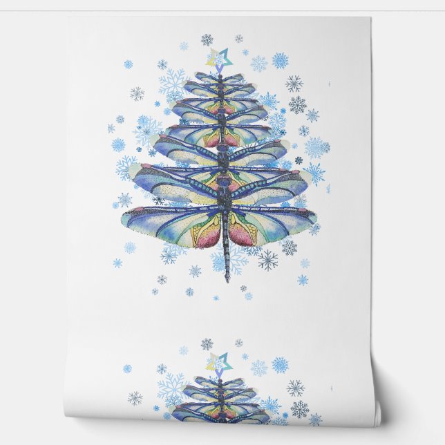 Dragonfly christmas  wallpaper  (Unrolling)