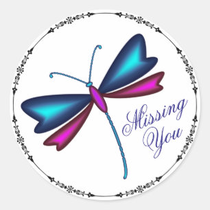 Dragonfly Classic Round Sticker