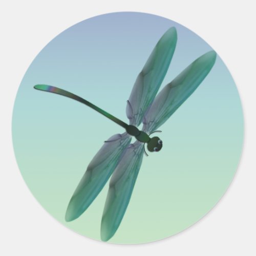 Dragonfly Classic Round Sticker