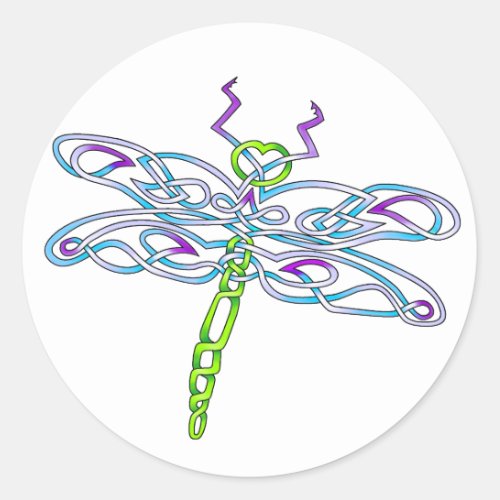 Dragonfly Classic Round Sticker